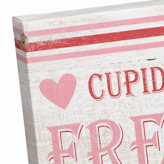 Cupid Kissing Booth Canvas Wall Art